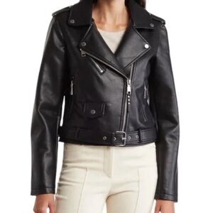 New!!  Rebecca Minkoff Faux Leather Moto Jacket